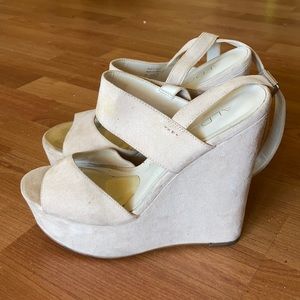 Aldo nude wedge heels